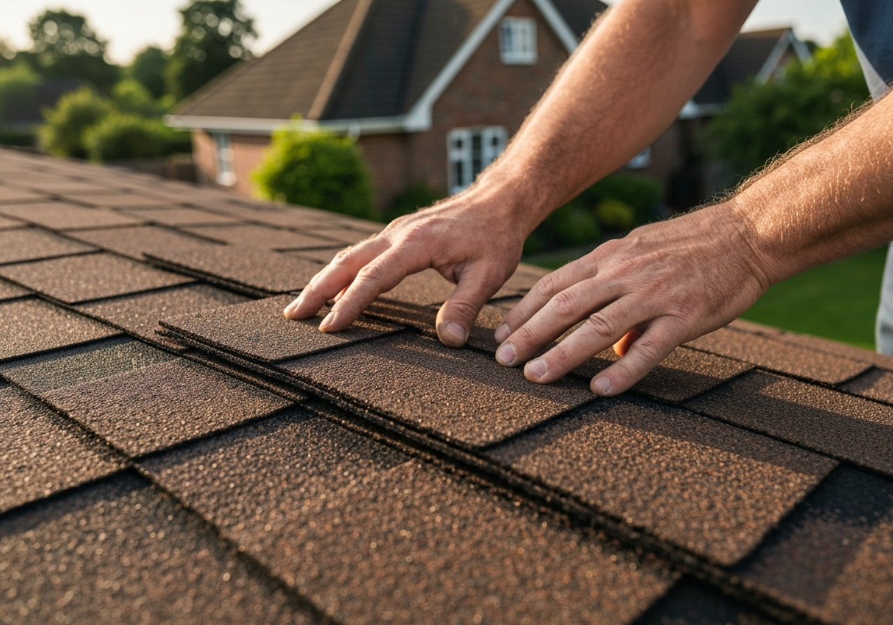 Inspecting Canadian-made shingles